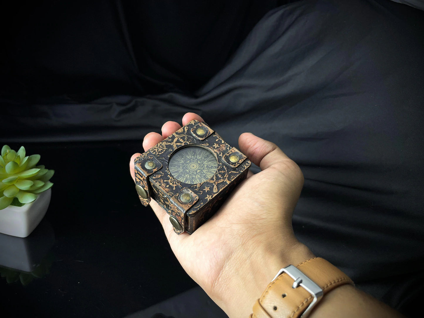 Handmade Brass Pocket Compass – Nautical Gift