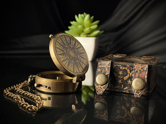 Handmade Brass Pocket Compass – Nautical Gift