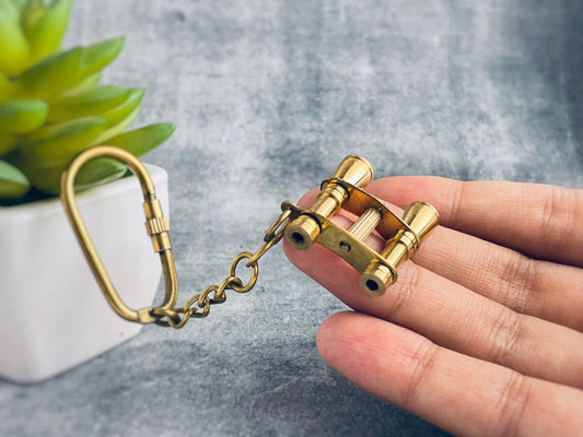 Handcrafted Mini Brass Binocular – Travel Souvenir Keychain