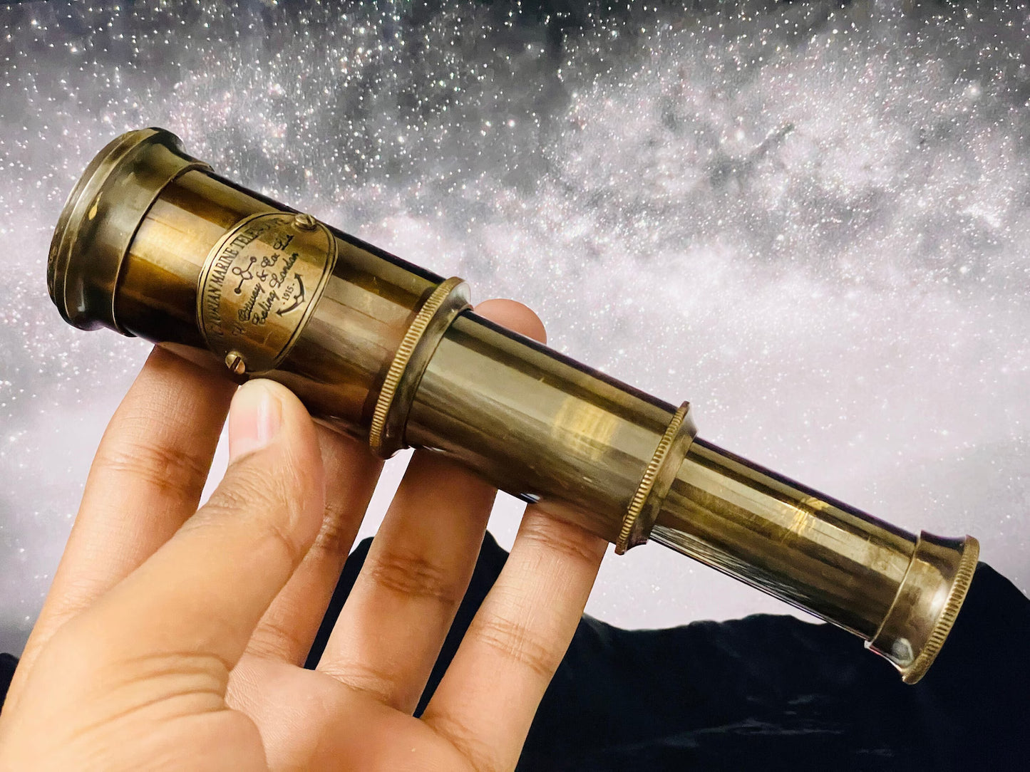 Mini Brass Spyglass Telescope 6″ – Vintage Nautical Gift