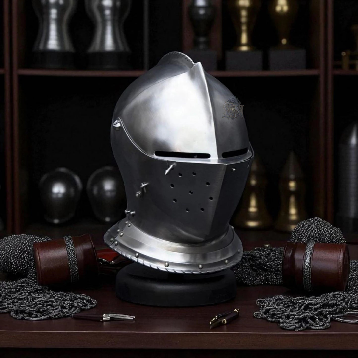 Gothic Armet Helmet – Handmade Steel Medieval Knight Full-Face Armor