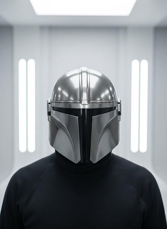 Beskar Mandalorian Helmet – Handmade Steel Cosplay Armor (Adult Size)