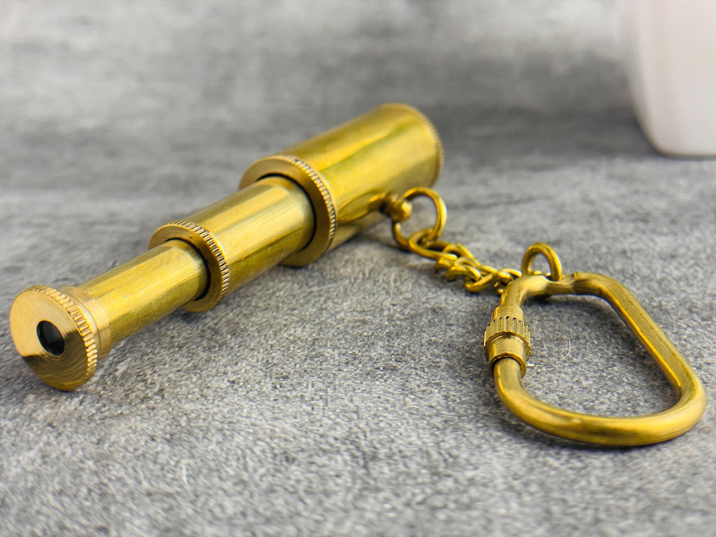 Solid Brass Mini Telescope Keychain – Gift for Astronomy Lovers