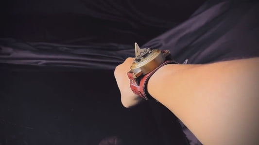 Brass Sundial Compass Wrist Watch – Custom Engraved Gift