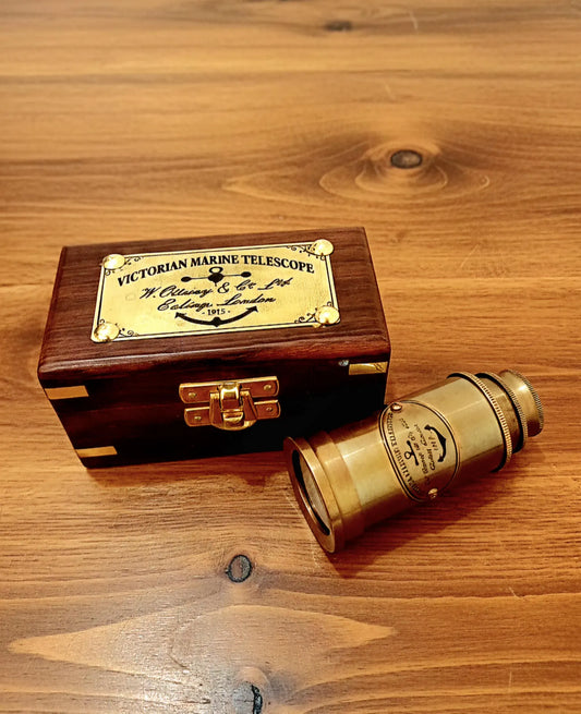 Mini Brass Spyglass Telescope 6″ – Vintage Nautical Gift